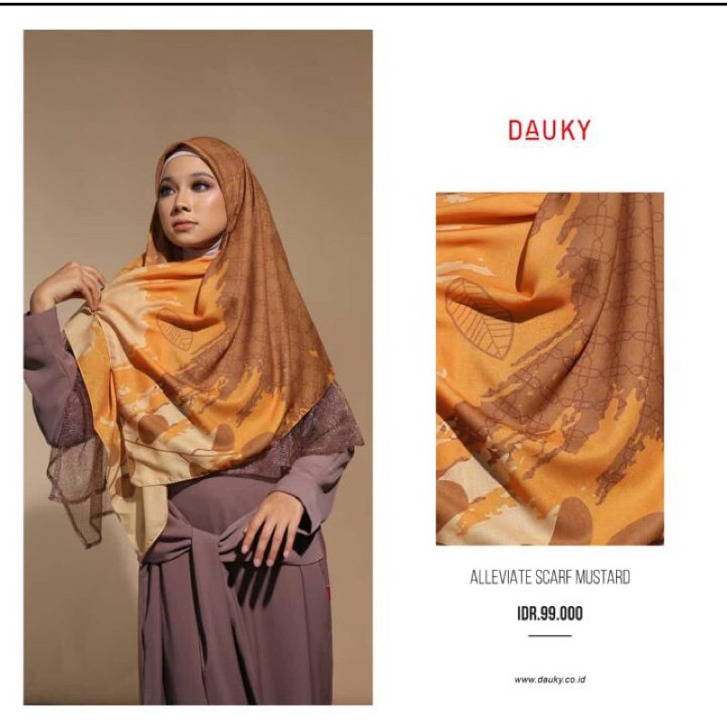 Jilbab Segiempat Dauky ORI Diskon Alleviate Scarf