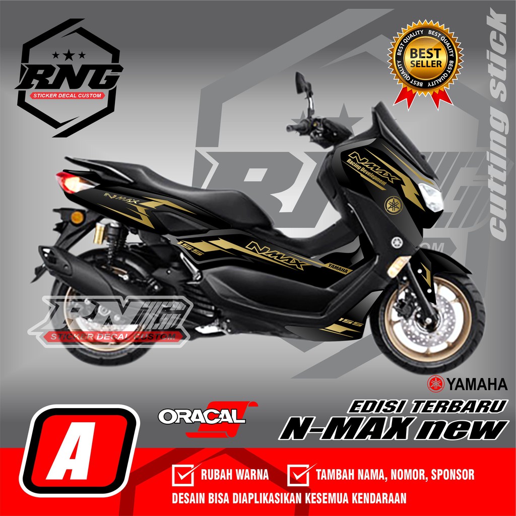 striping cutting sticker all new nmax mantul reflektif menyala dalam gelap skotlet motor