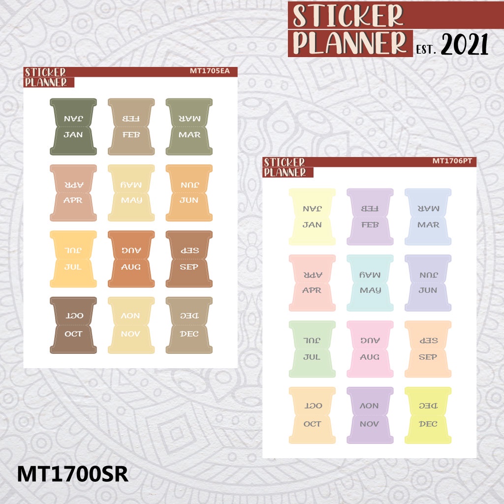 

Tab bulan monthly Sticker Planner | Deco, journal, sticker sheet, bujo, scrapbook, agenda