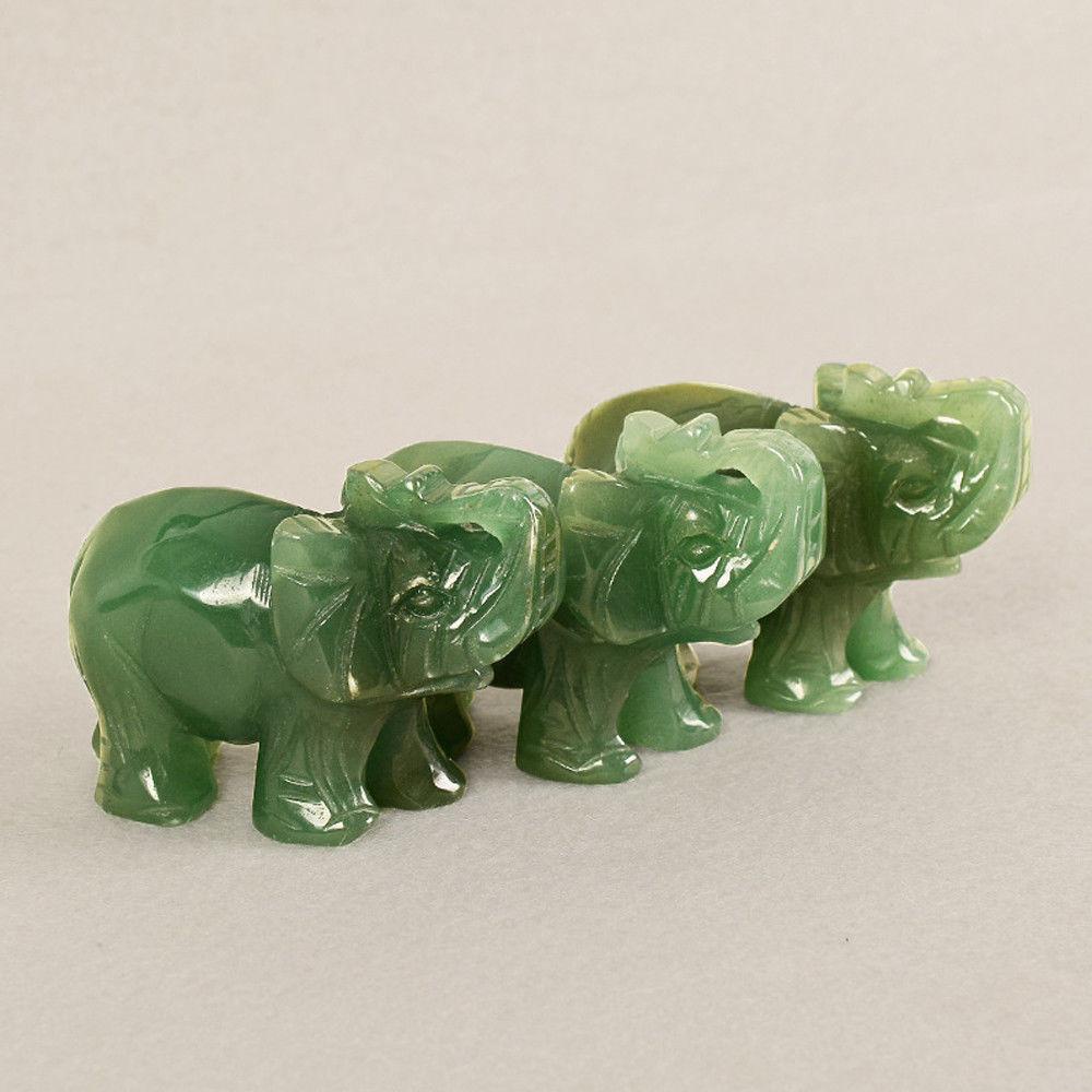 Needway Aventurine Ukir Gajah Kado Desk Decor Collection Batu Giok Hijau