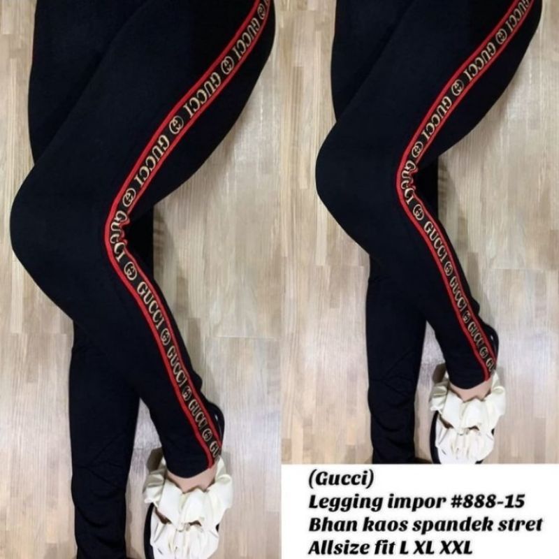 Legging List Import Wanita Premium Tebal Fit S-XXL Jumbo (Bb 40-80 kg)