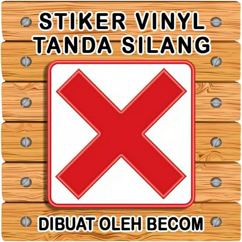 

STIKER TANDA SILANG - JAGA JARAK - KOSONGKAN - 15x15 CM