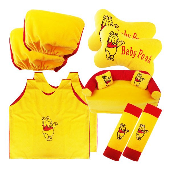 Bantal Mobil 5in1 Pooh / Sarung Jok Mobil Pooh