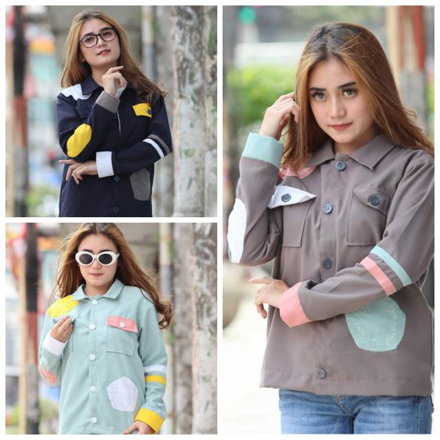 Semi jaket Parka Bordir