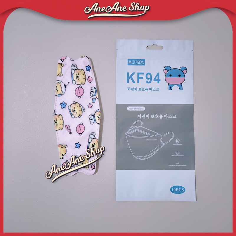 Masker Mouson KF94 Anak Motif isi 10 4 ply Masker Sekali Pakai Non Medis