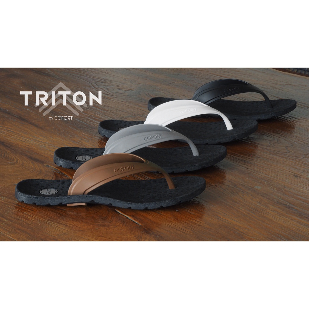 GOFORT - Sandal Jepit Pria Full Karet Branded Terbaik Kekinian TRITON