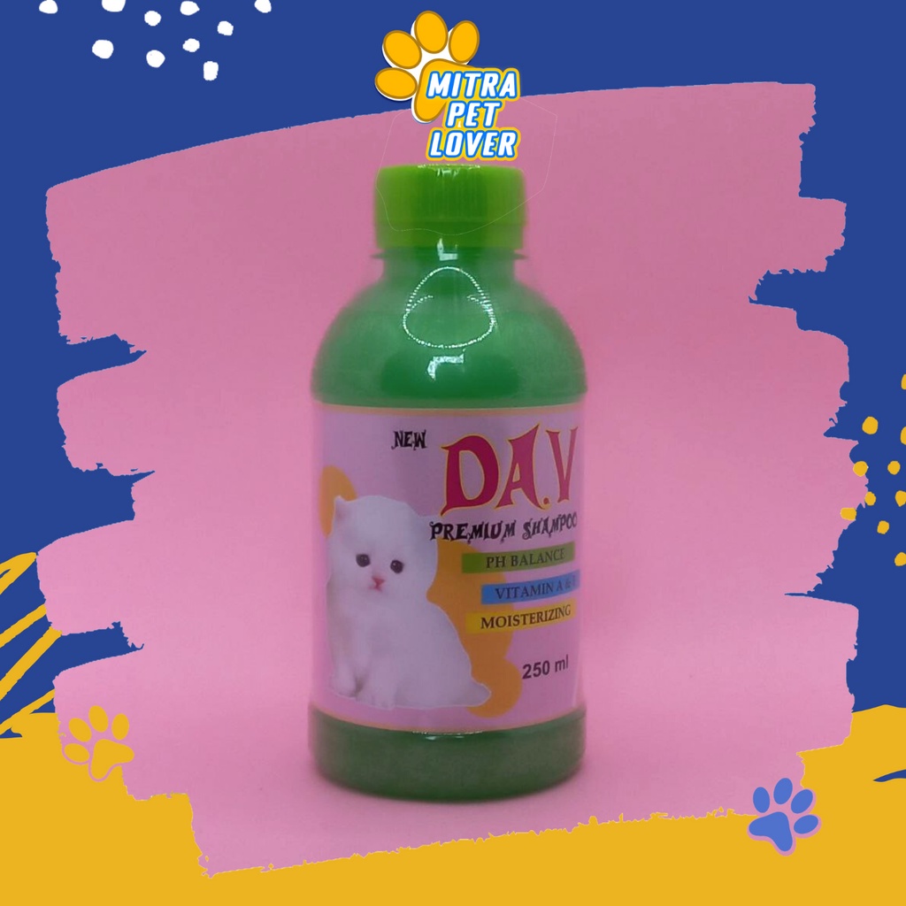 SHAMPO KUCING - DAV CAT SHAMPOO 250 ML ORIGINAL - DENGAN PH BALANCE DAN MOISTERIZING SAMPO UNTUK CAT KITTEN WANGI TAHAN LAMA AWET BERSIH SEHAT PET ANIMAL HEALTHCARE AND VETERINARY TAMASINDO KESEHATAN DAN VITAMIN HEWAN BINATANG PELIHARAAN MITRAPETLOVER