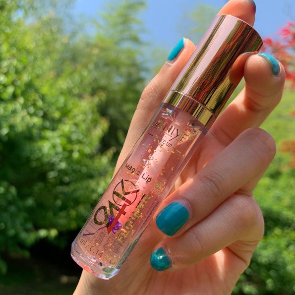 SANIYE Moisturizing Transparent Lip Oil L1121 Gold 24K with Flower