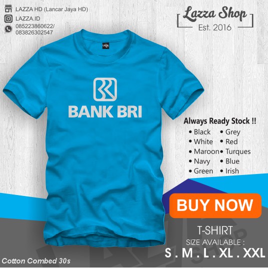 Kaos Baju T Shirt Bank Bri Logo Kualitas Distro Keren Murah Mugen Shop Shopee Indonesia