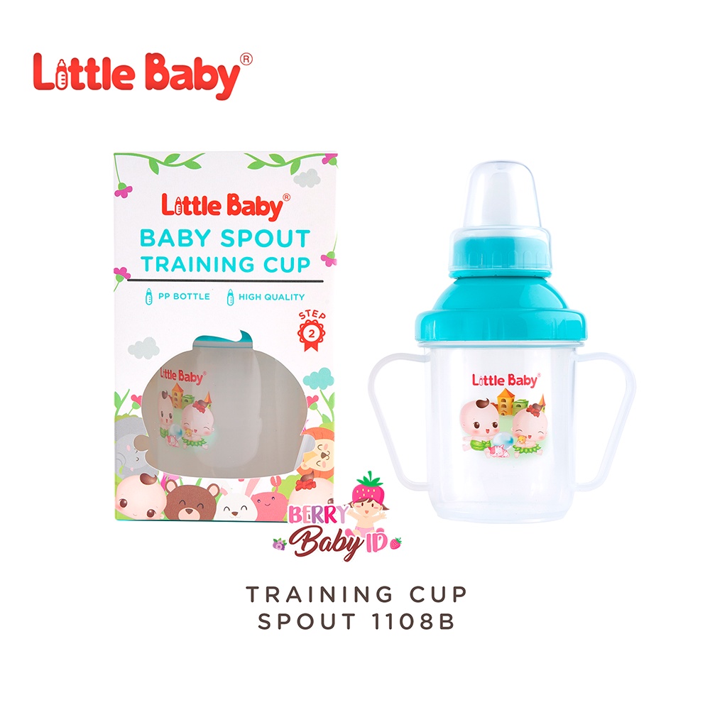 LIttle Baby Training Cup Spout 220ml Cangkir Minum Bayi #1108B Berry Mart