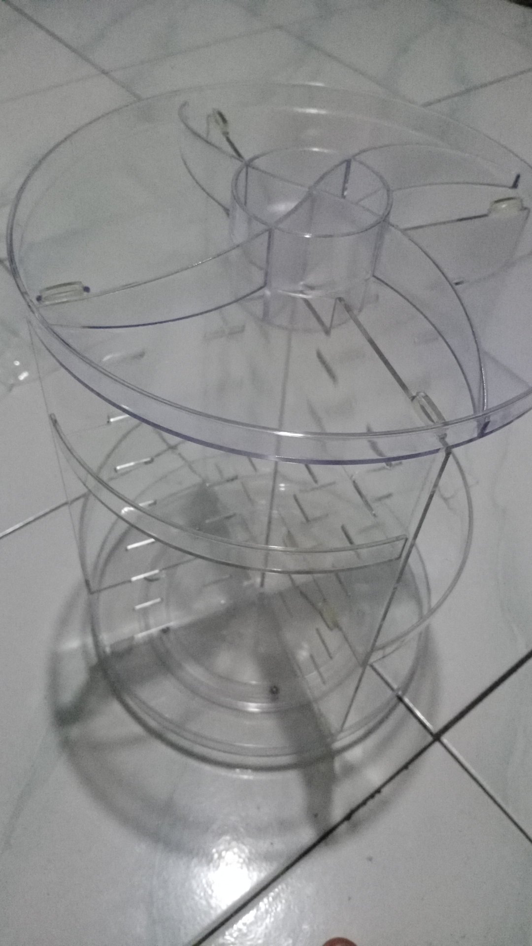 Kan Rak Kosmetik Akrilik Putar 360 Derajat Desktop Storage Rotate