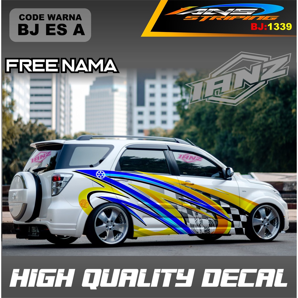 DECAL STIKER STRIPING  MOBIL TERIOS INNOVA / VARIASI STICKER MOBIL TOYOTA RUSH