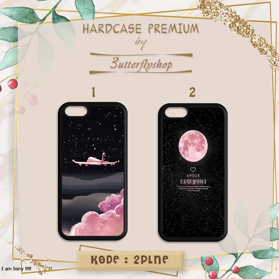 [HARDCASE] Plane sky pink dark case Oppo Vivo Realme Redmi Xiaomi Samsung Iphone