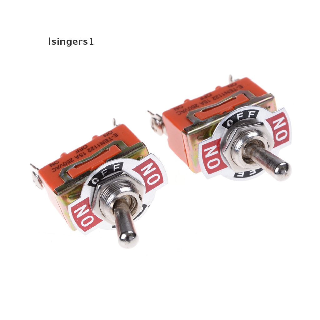 (lsingers1) Saklar Toggle Switch ON-OFF 3 Terminal SPDT 250V 15A Warna Oranye