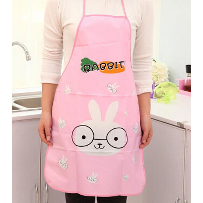 【GOGOMART】Apron Masak Transparant / Celemek Dapur Waterproof - Karakter Kartun B - 11930