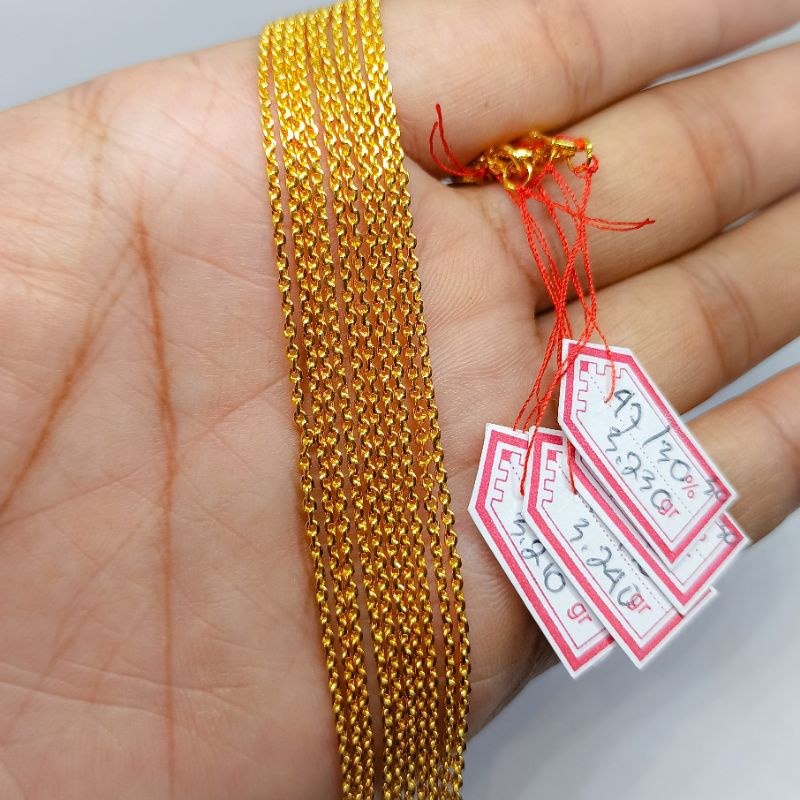 KALUNG SIEM FANCY PADAT EMAS ASLI300%/6K