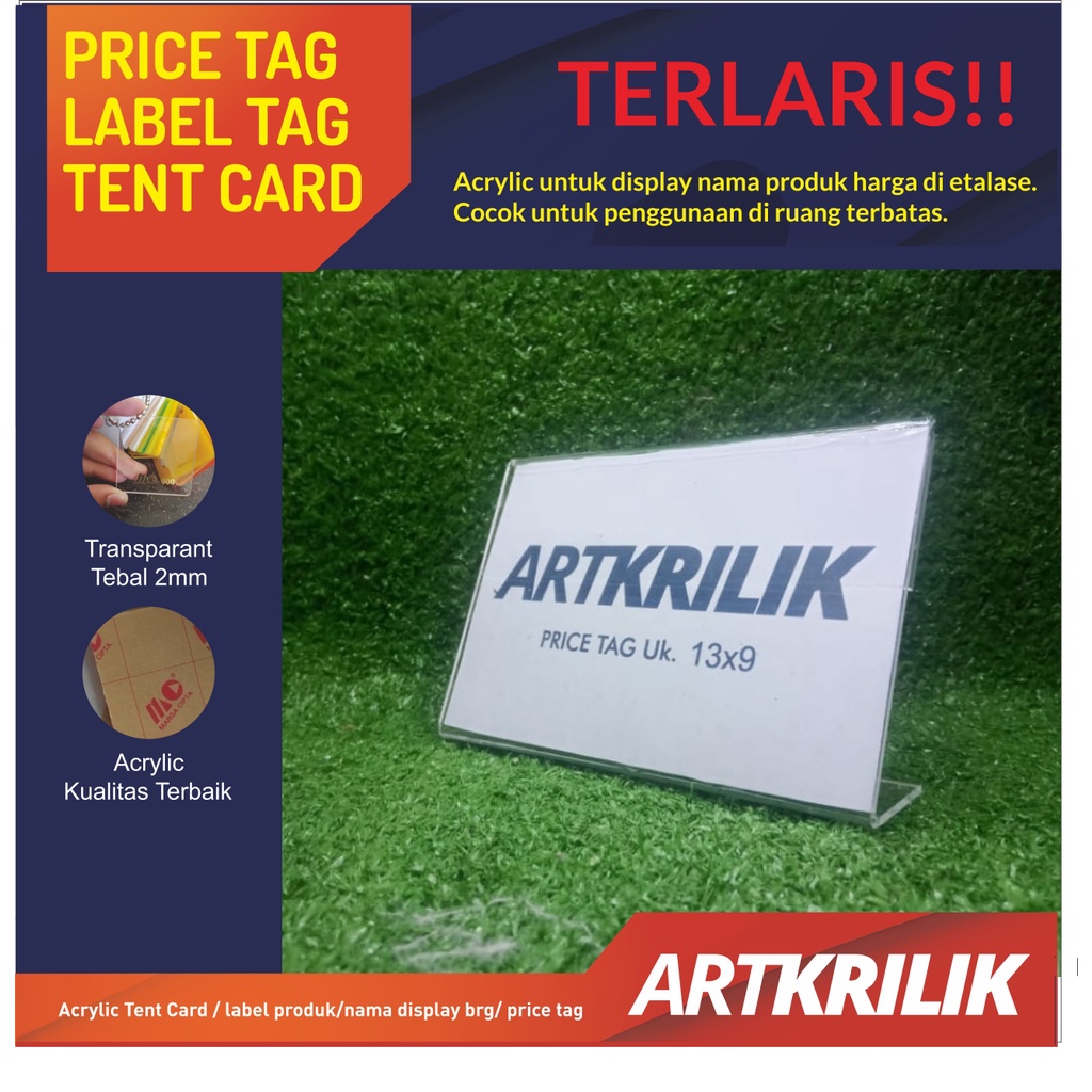 

PAPAN NAMA MEJA NAME TAG LABEL TAG PRICE TAG TENT CARD UK 13 X 9 CM TEBAL 2MM