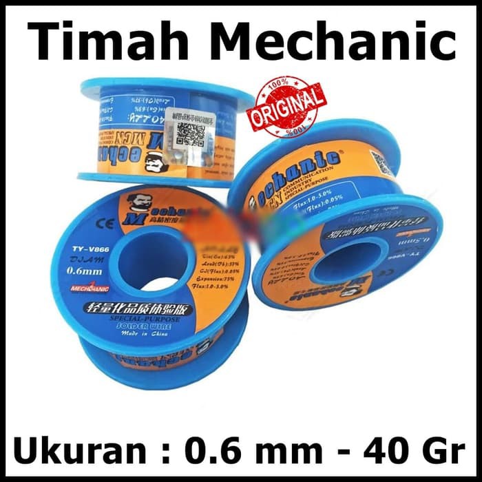 Original Mechanic Timah Mechanic ukuran 0.6mm 0.6 mm 40 Gr