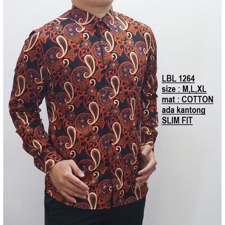 Luigi KEMEJA PRIA SLIM FIT BAJU BATIK MURAH  SLIMFIT LBL1264