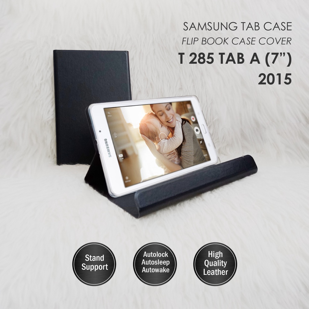 SAMSUNG TAB CASE A 7 INCH T285 2015 FLIP BOOK CASE COVER