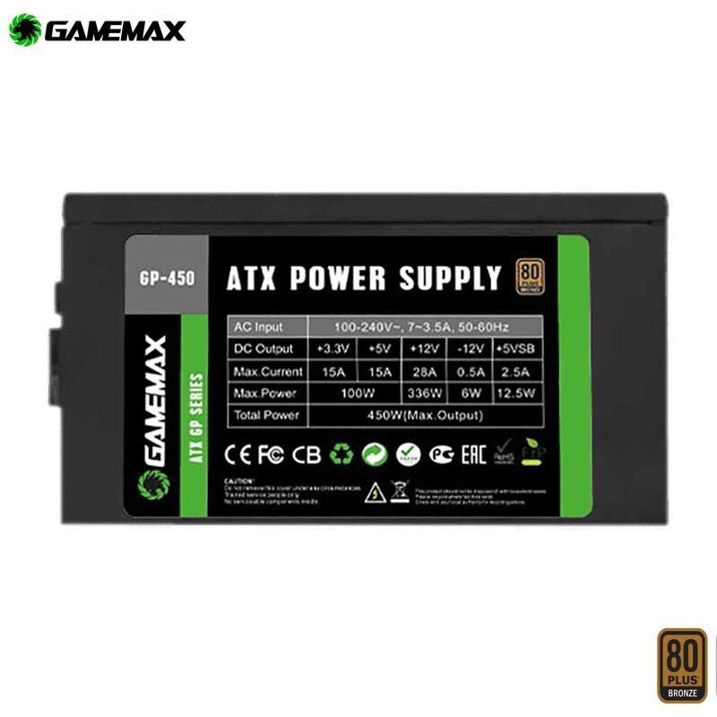PSU Power Supply GAMEMAX GP450 GP-450 GP 450 80+ Bronze