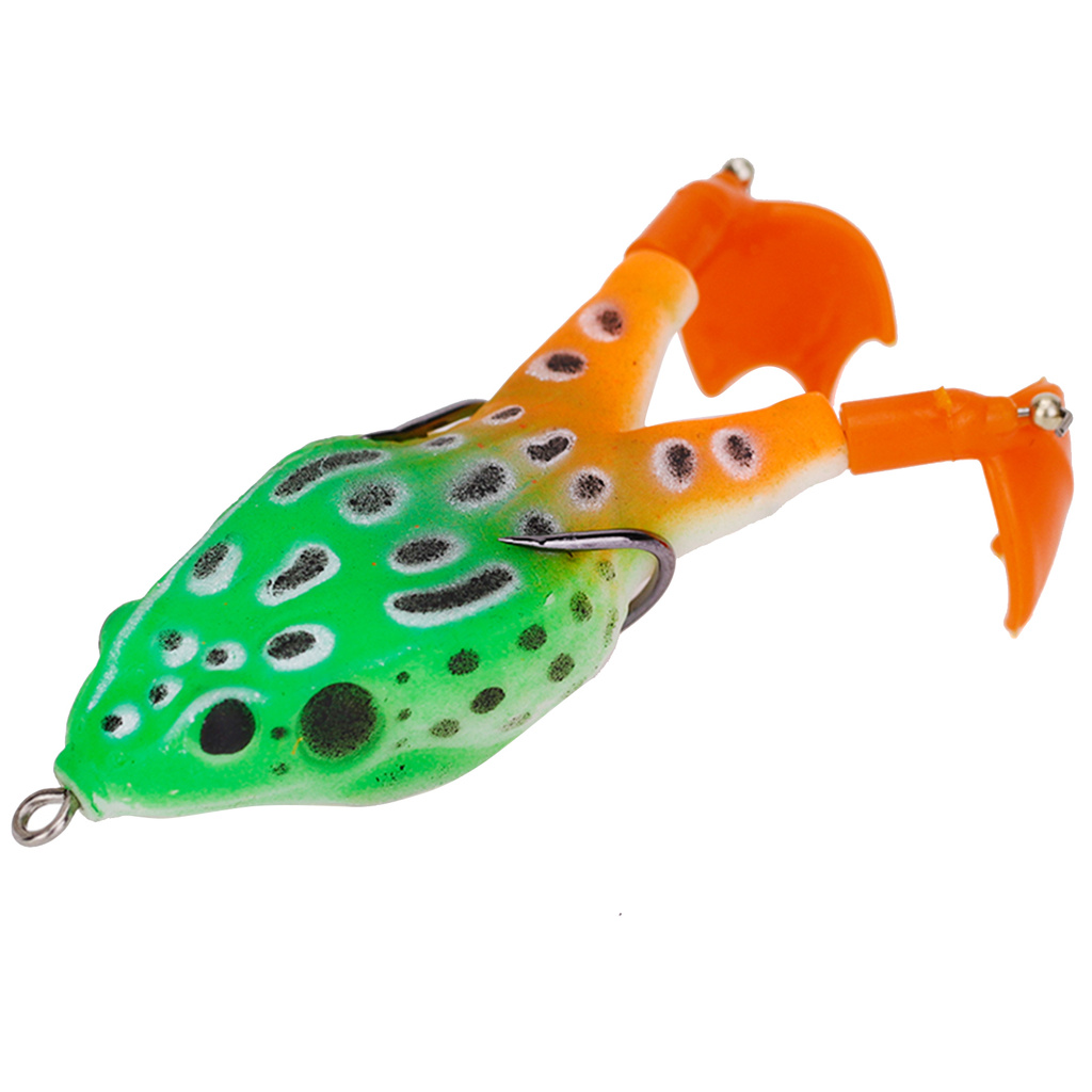 [Jianxin] Umpan Pancing Soft Bait Bentuk Katak Mata 3d Panjang 9cm