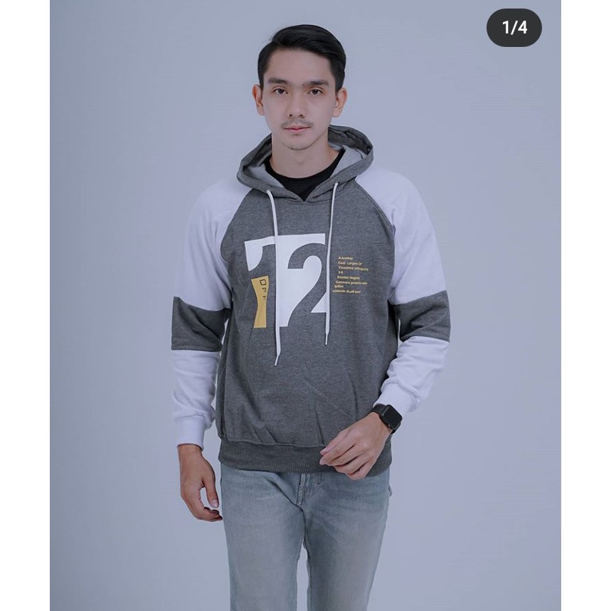 Sweater OFF 12 Reglan Hoodie Pria