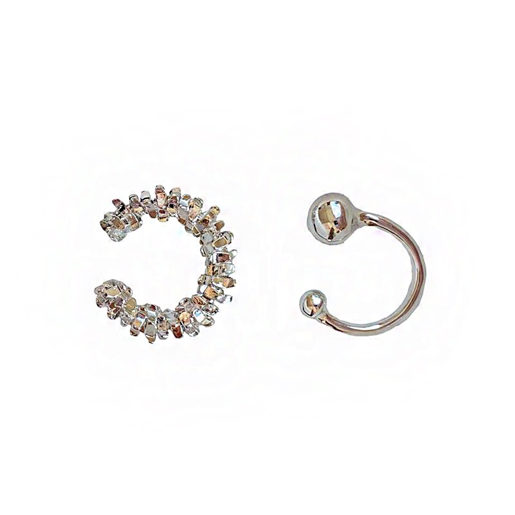 Anting Stud Tanpa Tindik Warna Silver Untuk Wanita