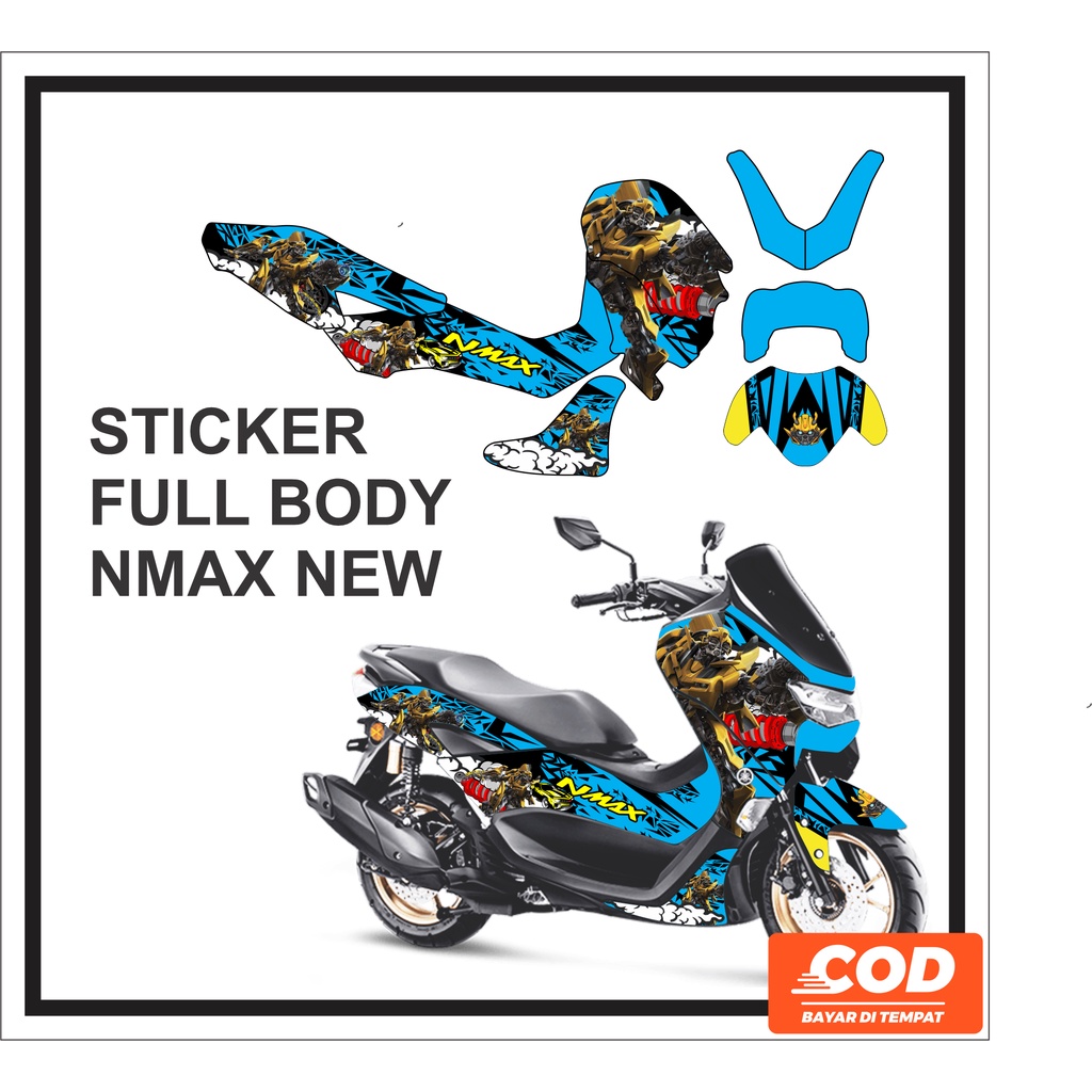 Stiker Sticker Decal Striping Motor YAMAHA NMAX NEW Full Body 2022 2021 Karakter Kartun Bumblebee