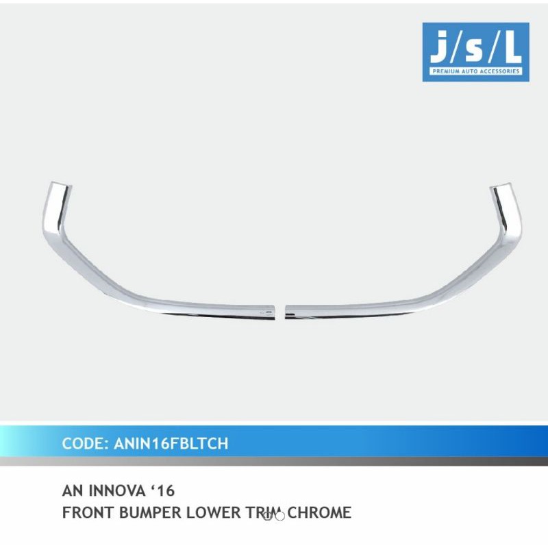 List bumper depan Innova 2016 front bumper lower trim Hitam + Chrome jsl