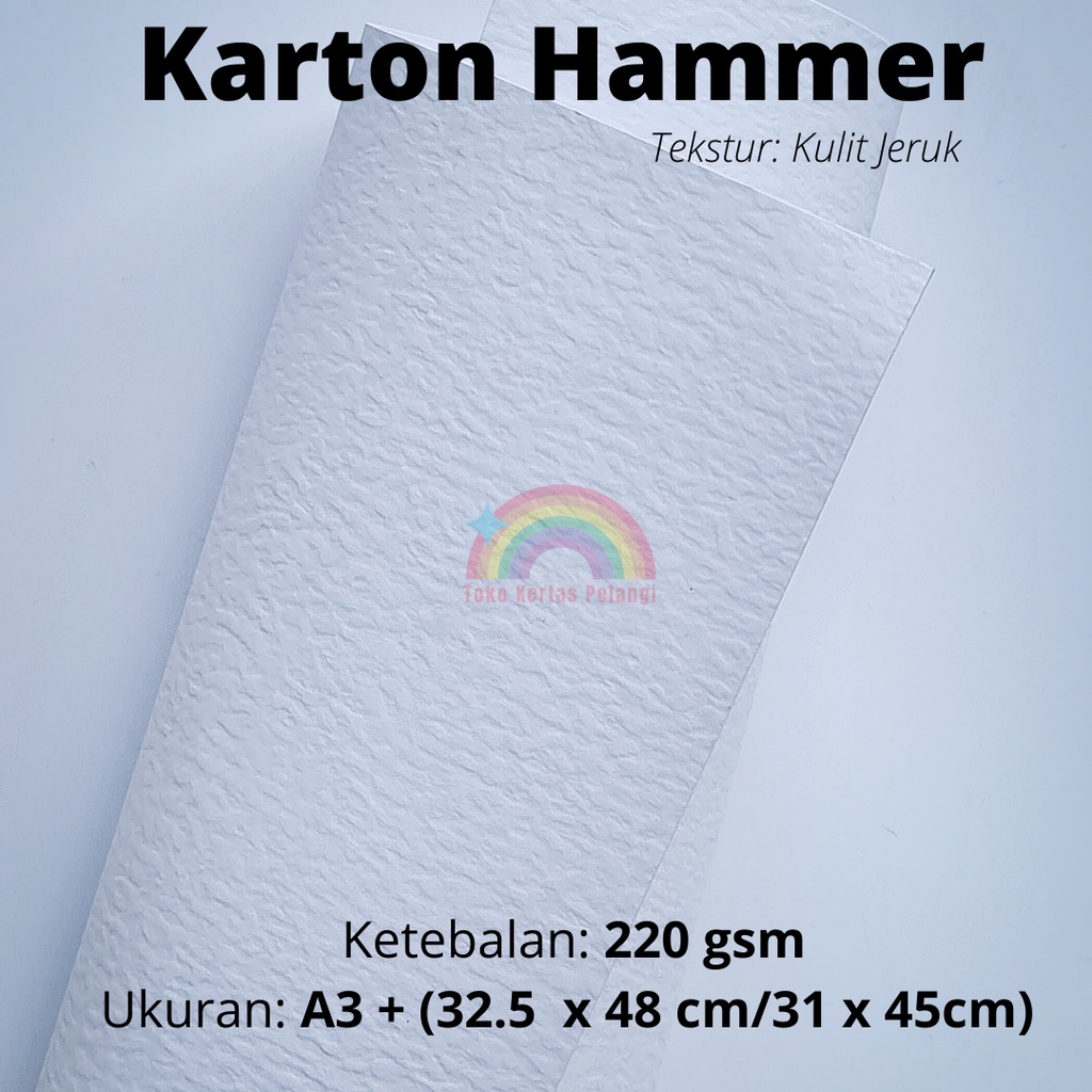 

Karton Hammer Tebal /Karton Kulit Jeruk Ukuran A3+ (32.5 x 48 cm) per 20 pcs