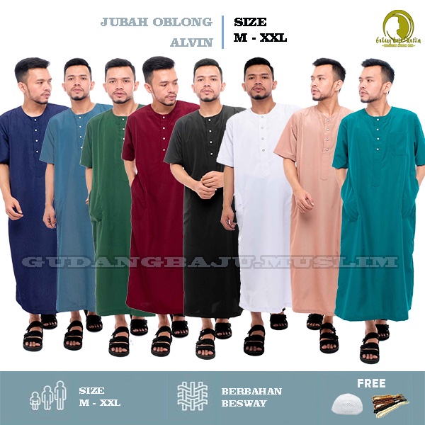 Jubah Pria Putih / Gamis pria lengan pendek / jubah lengan pendek / jubah pria lengan pendek / jubah