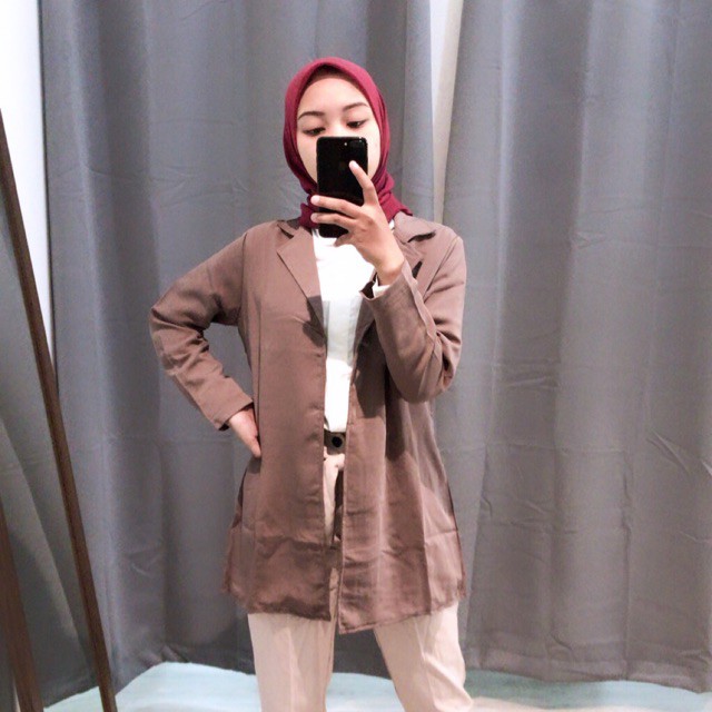 AT1220 PLAIN BASIC BLAZER / blazer polos / blazer kantor by Aira