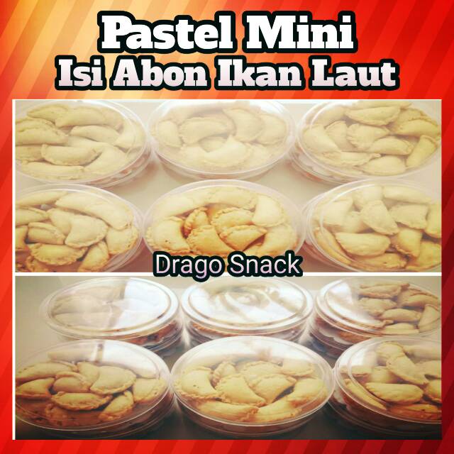 

Pastel Mini Isi Abon Ikan Laut Kemasan Toples makanan Khas Sumenep Madura