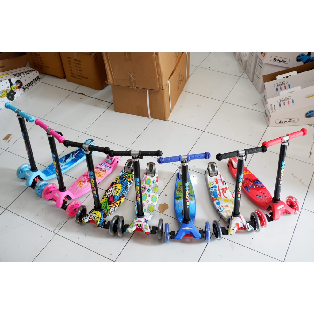 NEW ! skuter anak / otoped anak rda 3 ban karet PU / Kickboard skuter anak import premium murah