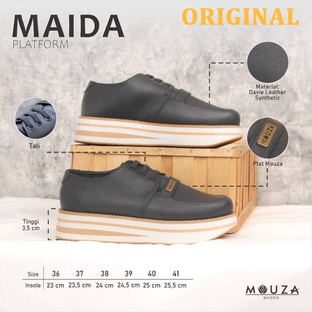 𝕆ℝ𝕀𝔾𝕀ℕ𝔸𝕃 SEPATU WANITA MAIDA PLATFORM SHOES SEPATU WEDGES WANITA SEPATU SANDAL SEPATU HAK WEDGES JEL
