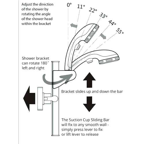 Holder Shower Tempel Gantungan Shower Hanger Braket Shower Tempel Kuat