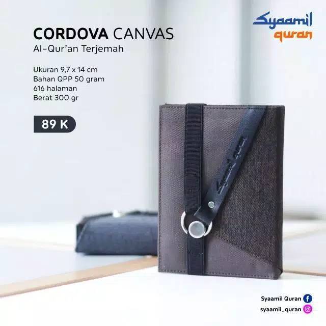 Cordova canvas / Alquran terjemah A6 / Alquran pria / Alquran cantik