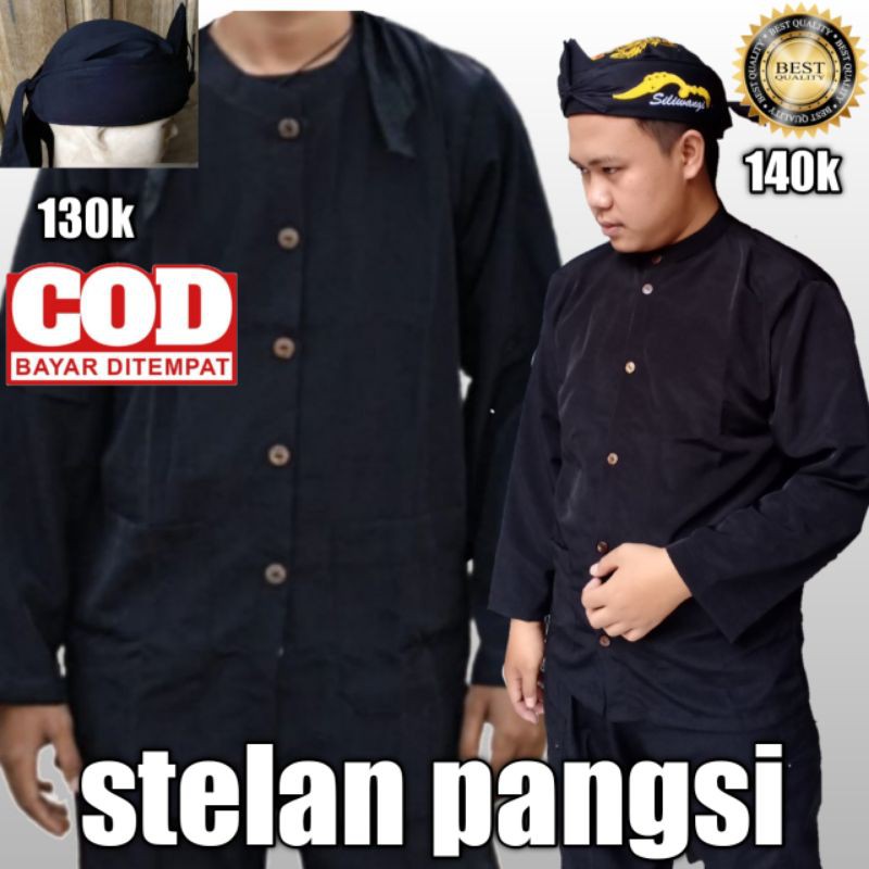 pangsi setelan baju adat nusantara plus ikat kepala