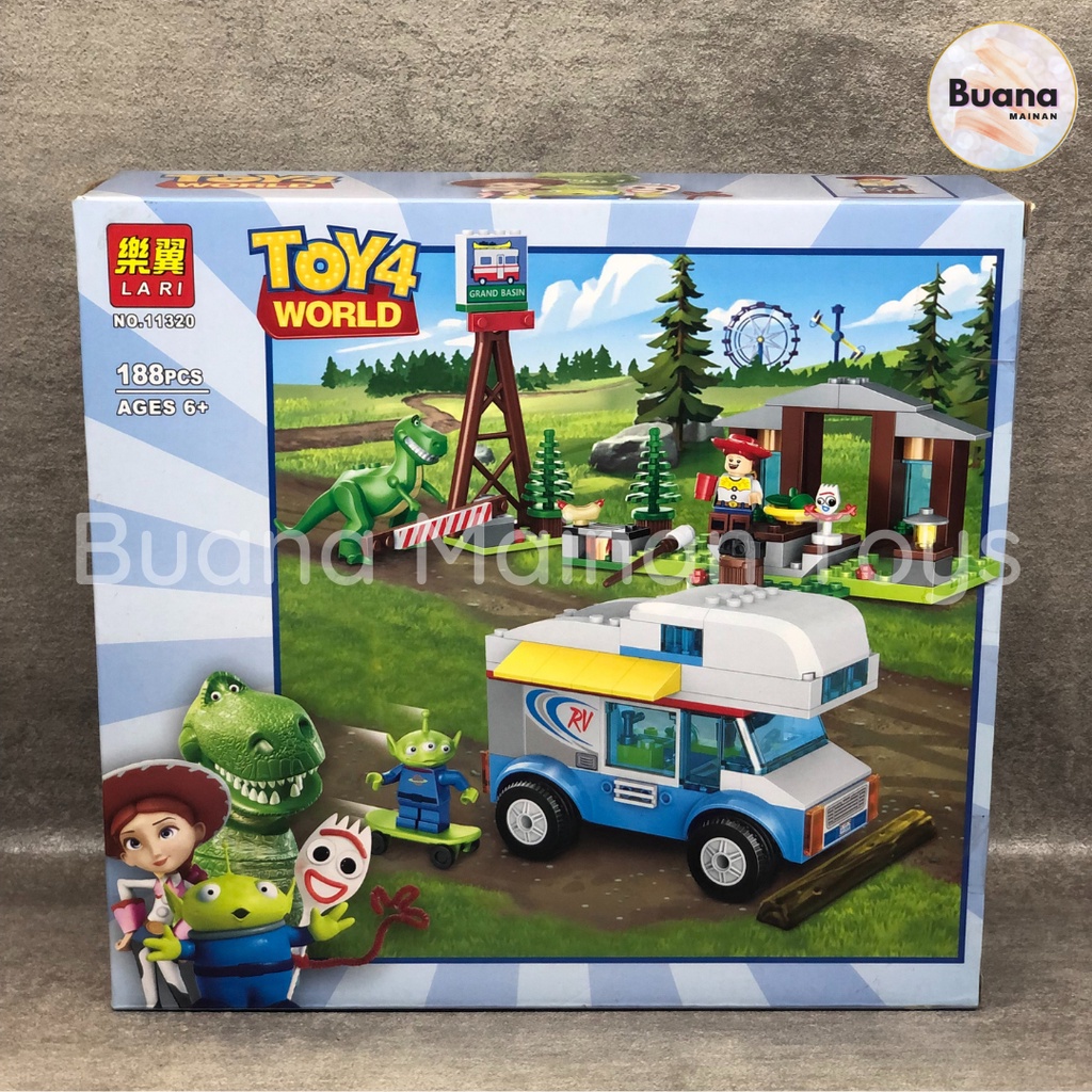 BRICKS LARI TOY STORY 11320 MOBIL MINIVAN MAINAN EDUKASI ANAK BRICK BUZZ WOODY TAMAN BERMAIN