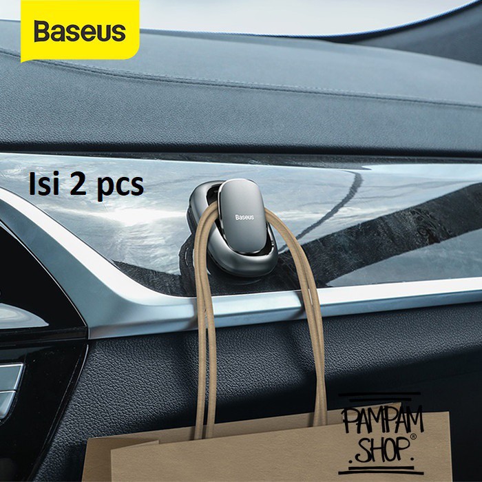 BASEUS ORIGINAL Beetle Vehicle Hook Gantungan Kunci Mobil Holder Car Hanger Dashboard Dash Board 3M