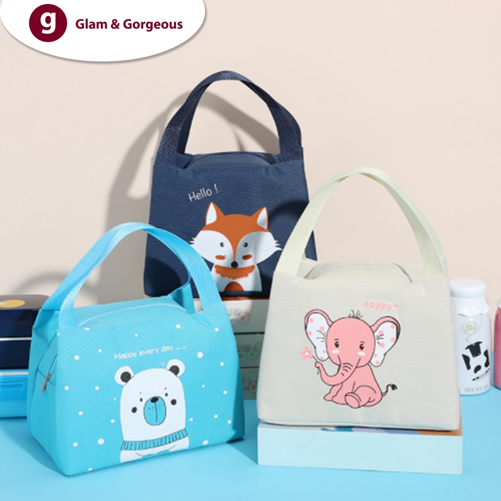 Tas Makan Lunch Box Kotak Makanan Anak Tahan Panas Praktis Motif TM020