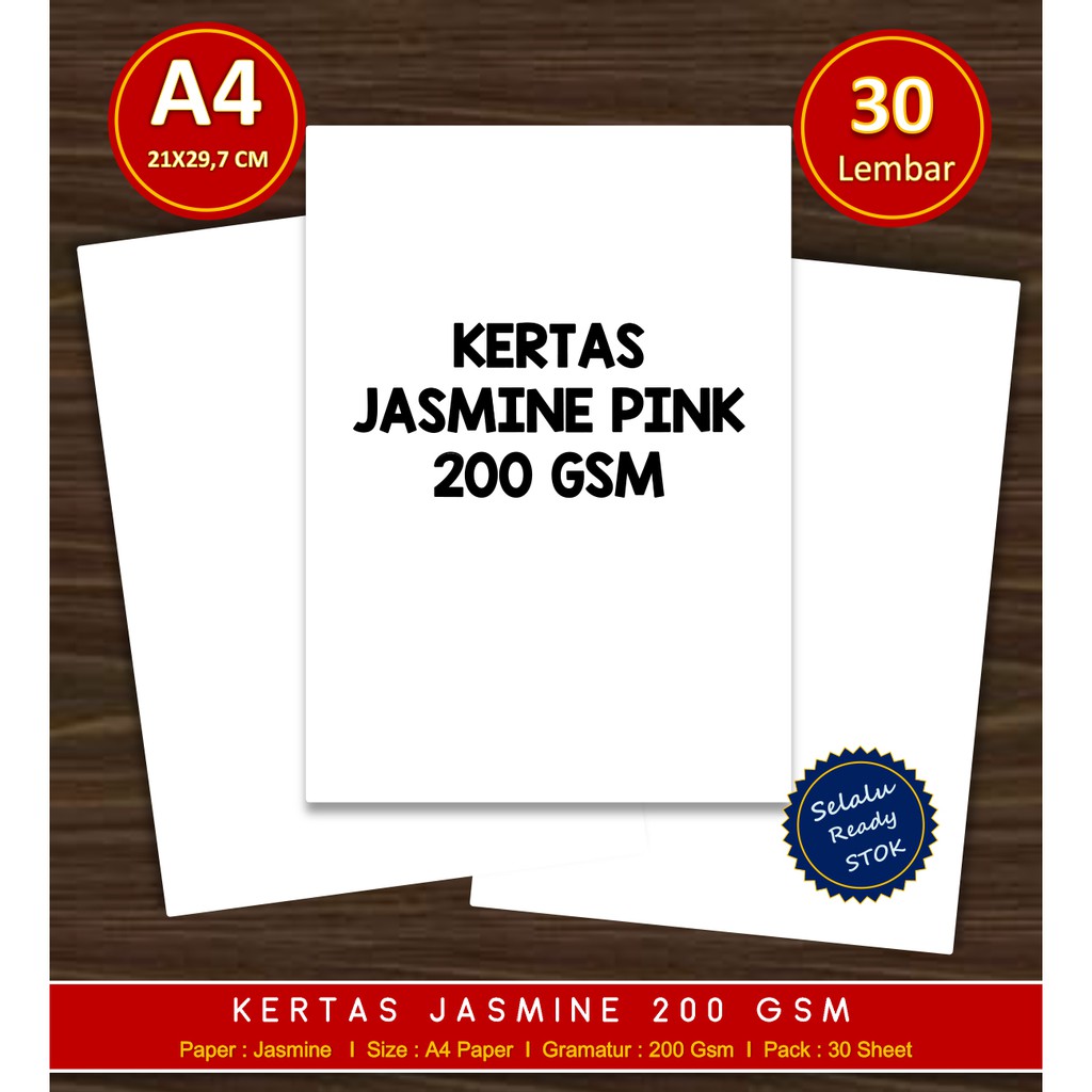 Kertas Jasmine Ukuran 0 Gsm 1 Pak Isi 30 Lembar Shopee Indonesia