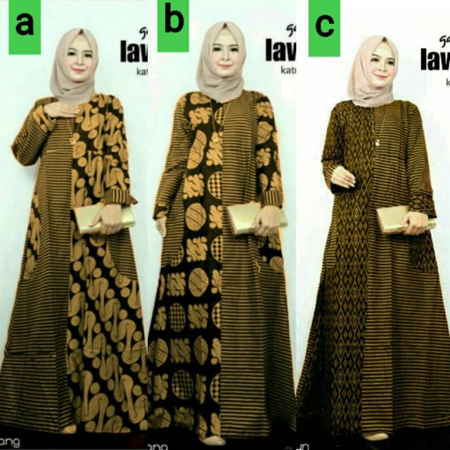 Gamis batik asli pekalongan bisa seragaman keluarga