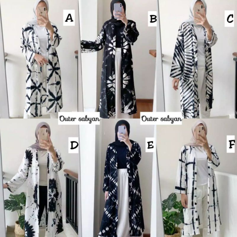 Outer Rayon Wanita Kekinian Sayap Shibori Jumbo Handmade Baju Bali Cardigan Terbaru Termurah