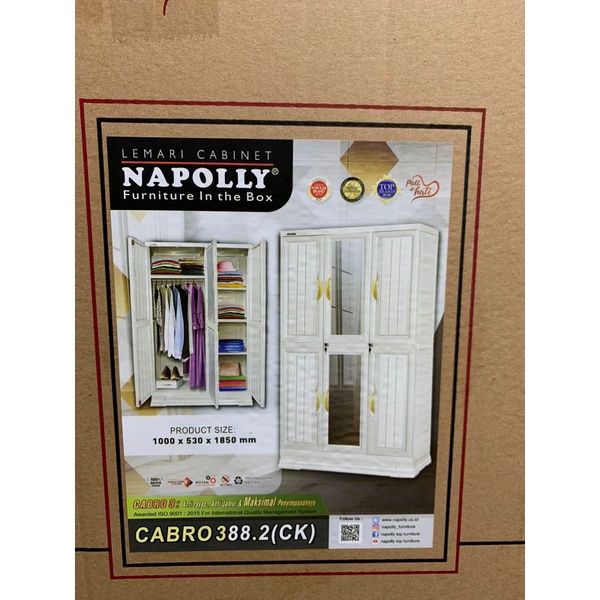 lemari plastik 3 pintu napoly