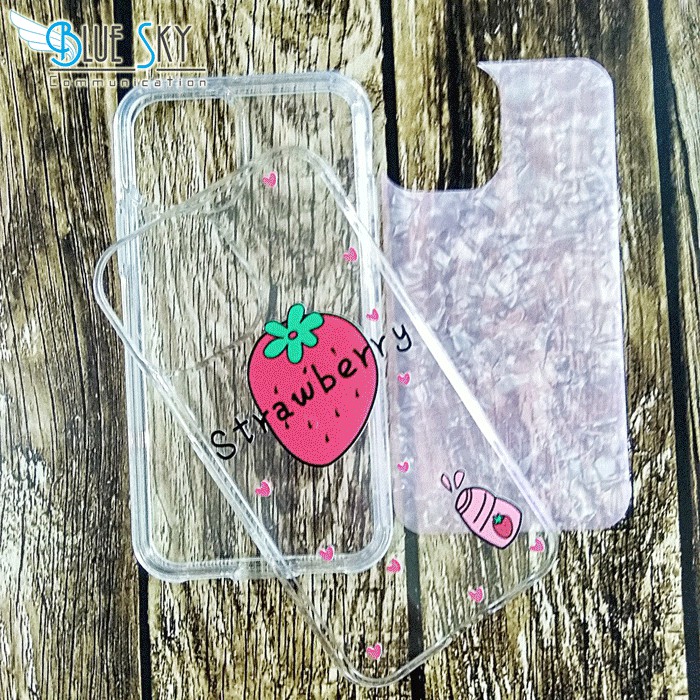 CASE PREMIUM SOFTCASE HARDCASE ANTICRACK STRAWBERY 2 IPHONE 11 PRO