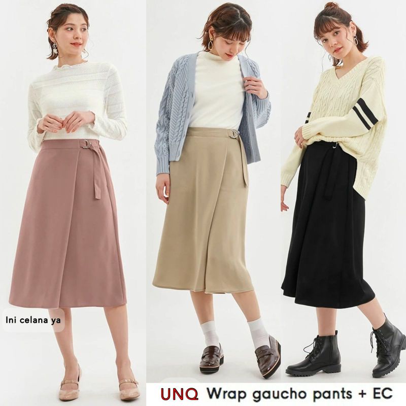 Unq by Gu wide cullotes straight pants