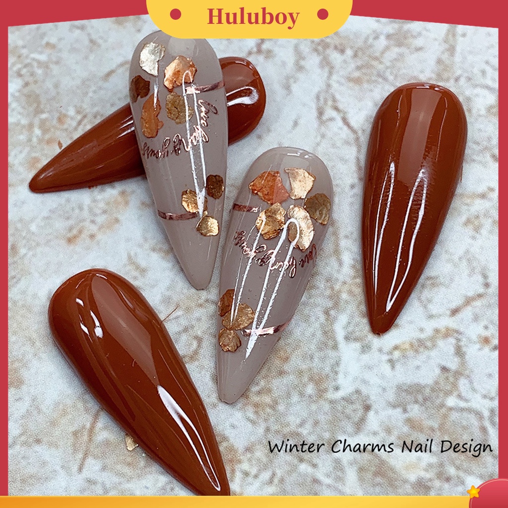 Huluboy Huluboy♡ 6 Grid / Box Sequin Nail Art Reflektif Saturation Tinggi Untuk Pesta