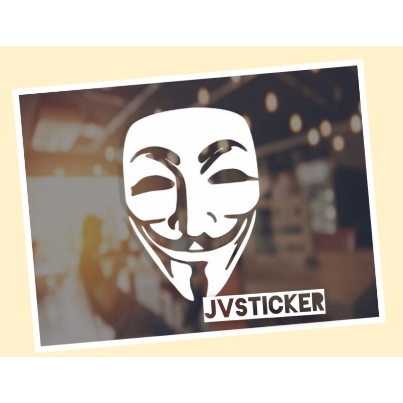 sticker cutting anonymous mask logo